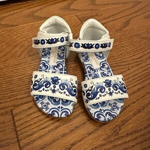 Dolce & Gabbana Kids Sandals in Blue and White